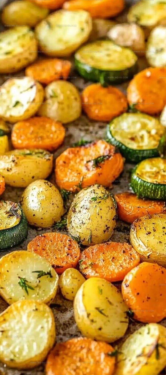 Garlic Herb Roasted Potatoes, Carrots and Zucchini Ingredients
