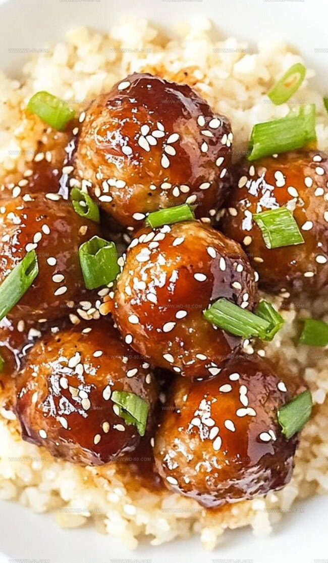 Serving Tips for Low Carb Keto Baked Asian Turkey Meatballs Recipe
