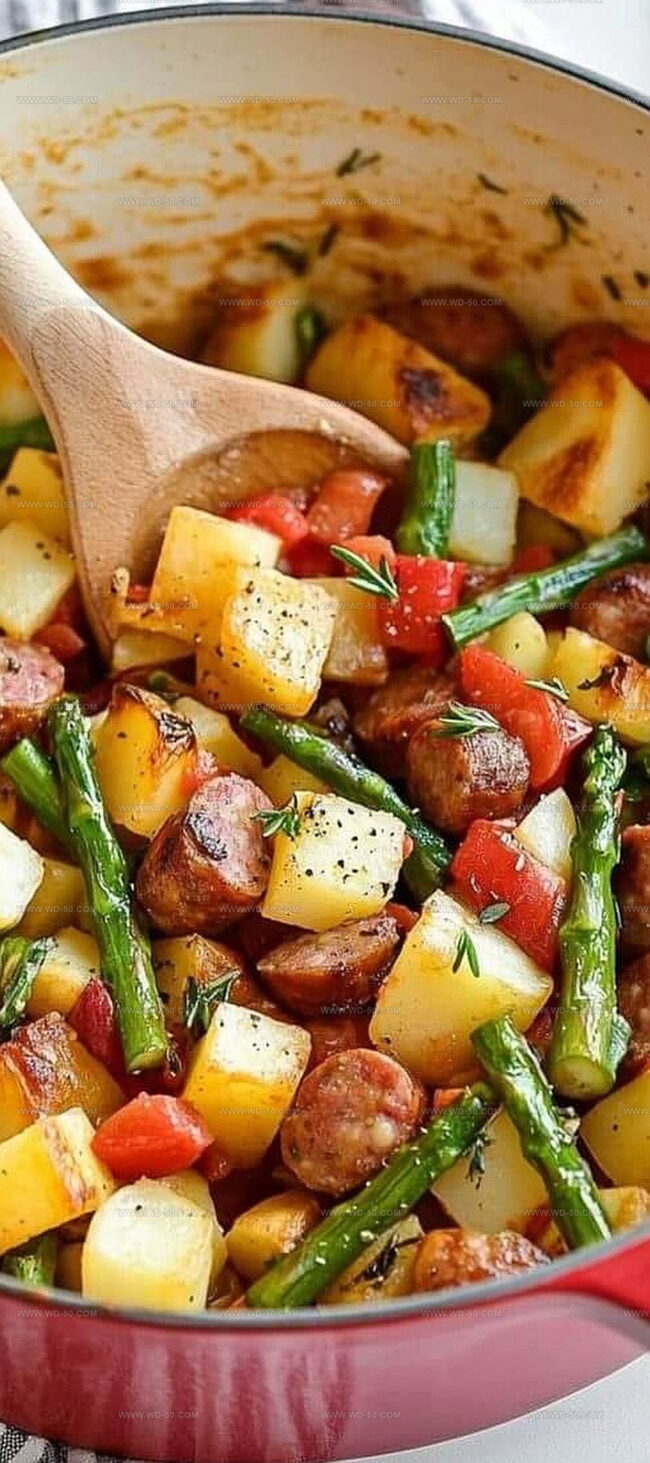 What’s Inside Sausage and Potato Casserole with Spring Veggies