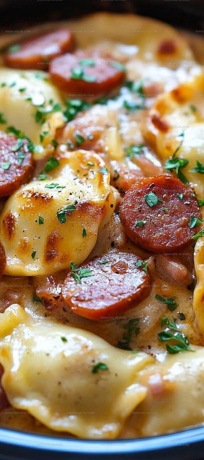 Crock Pot Pierogi Casserole with Kielbasa Ingredients