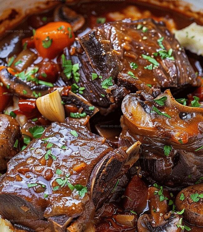 Instructions for Braised Short Ribs in French Style