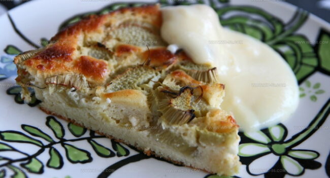 Rhubarb Cake (Rabarberkage)